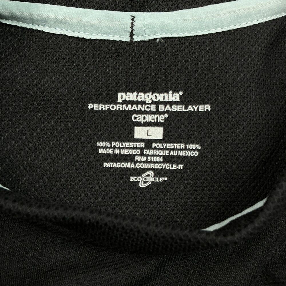 Patagonia Womens Capilene 3 Crew Base Layer L Black Performance Midweight Hiking - Picture 8 of 12